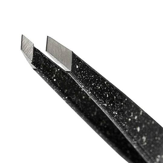 TWEEZERMAN Slant Tweezer Dusted Onyx Işıltılı Siyah Oniks Cımbız - 4