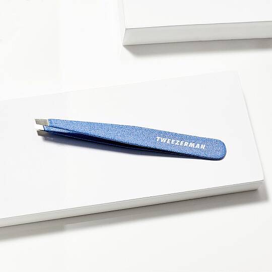 TWEEZERMAN Slant Tweezer Granite Sky Işıltılı Mavi Cımbız - 3