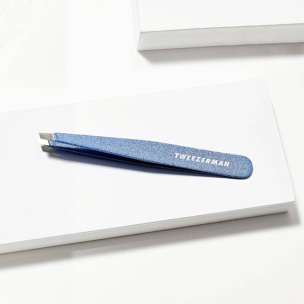 TWEEZERMAN Slant Tweezer Granite Sky Işıltılı Mavi Cımbız - 3
