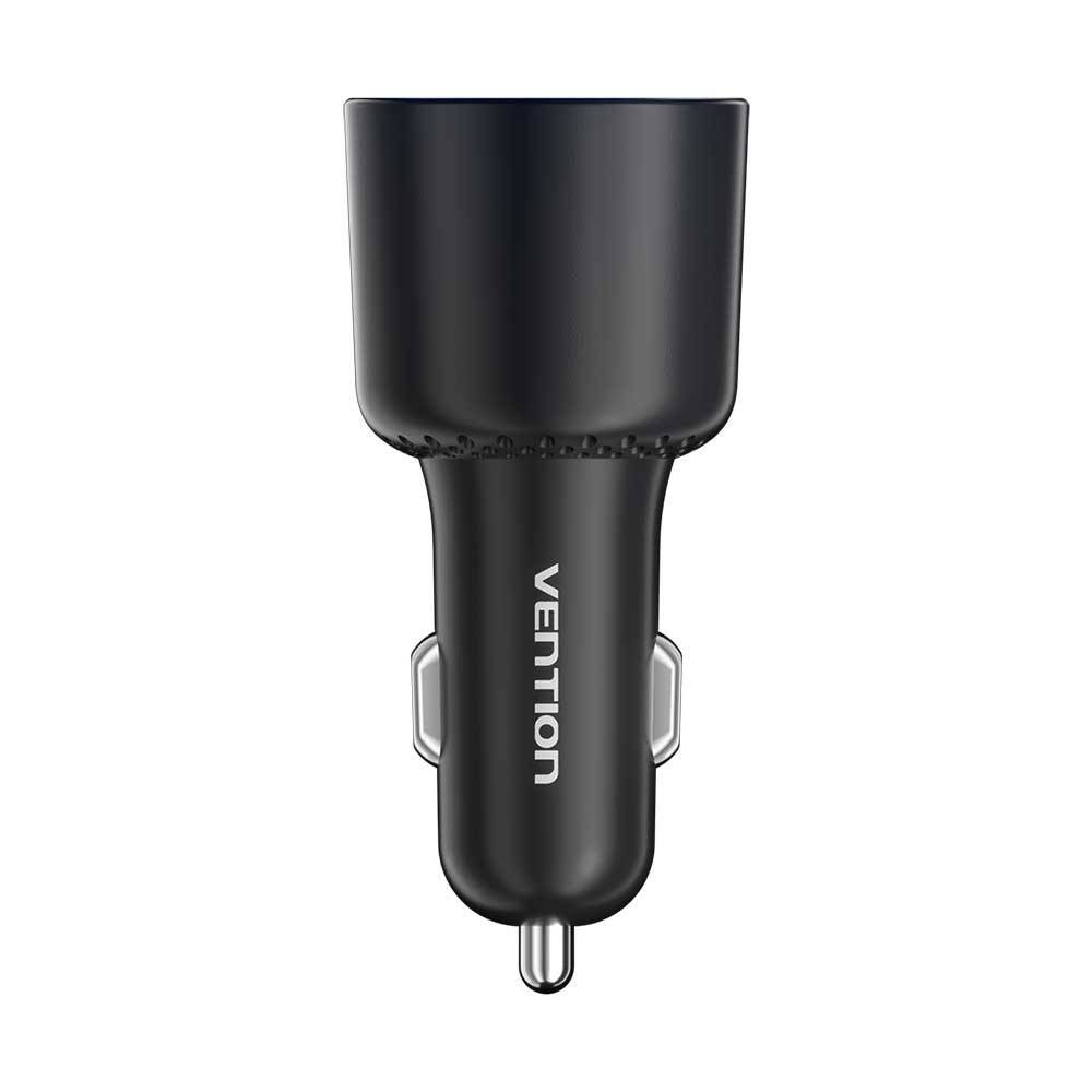 Vention 100W 3 Portlu Yüksek Hızlı Araç Sarj Adaptörü FFQ Siyah - 4
