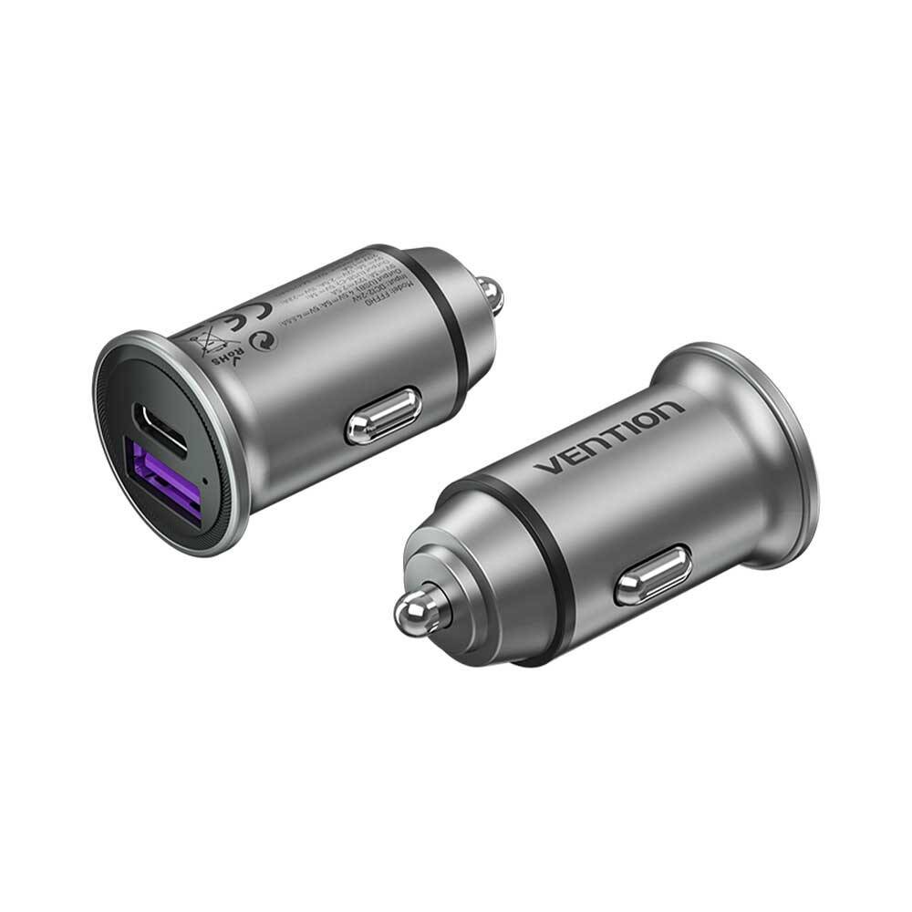 Vention 30W Çift Portlu Sarj Adaptörü FFFH0 Siyah - 1