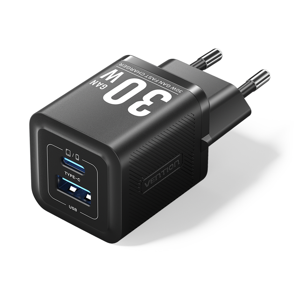 Vention 30W Gan Çift Çıkışlı Adaptör FEQ Siyah - 3