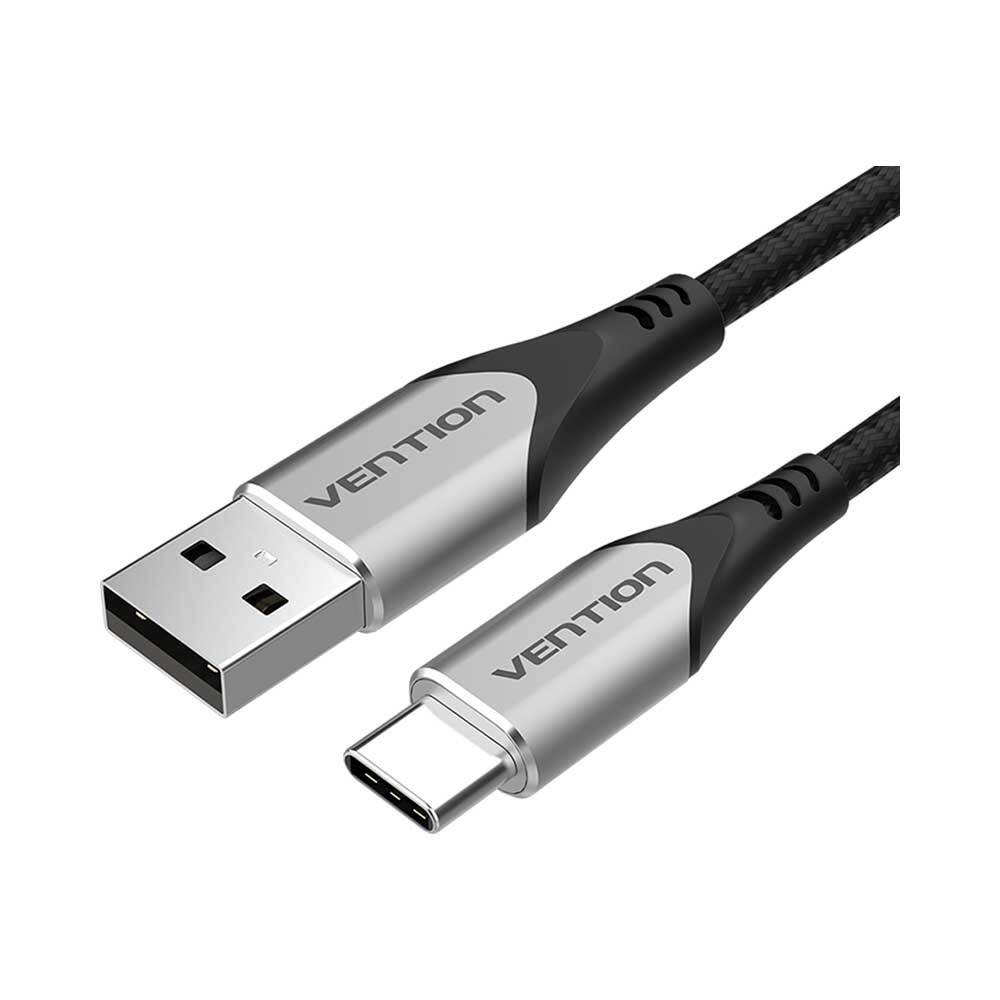 Vention 3A 60W Pamuk Örgülü Hızlı Şarj ve Data Kablosu COD Gri - 3