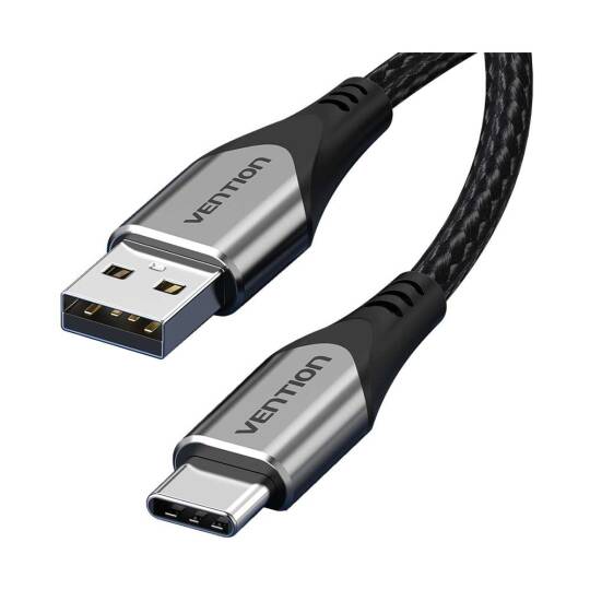 Vention 3A 60W Pamuk Örgülü Hızlı Şarj ve Data Kablosu COD Gri - 2