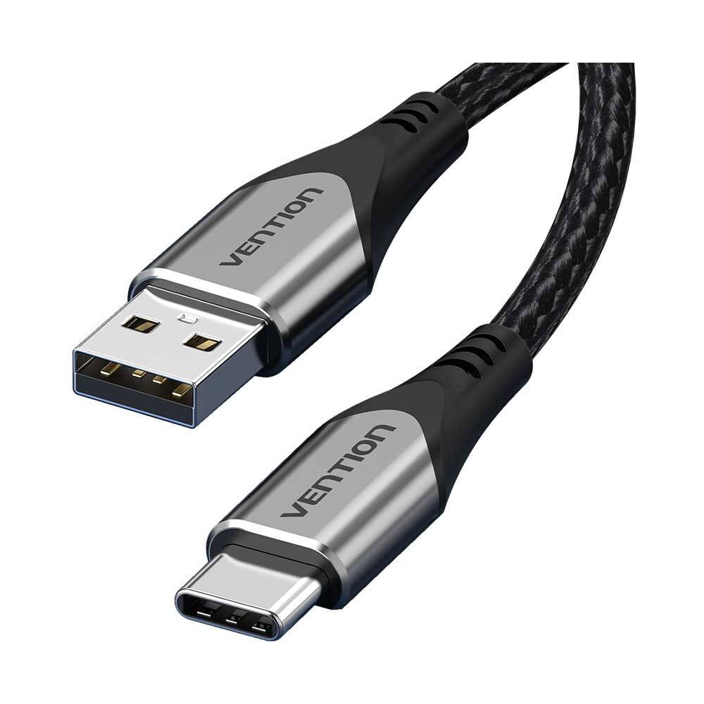 Vention 3A 60W Pamuk Örgülü Hızlı Şarj ve Data Kablosu COD Gri - 2