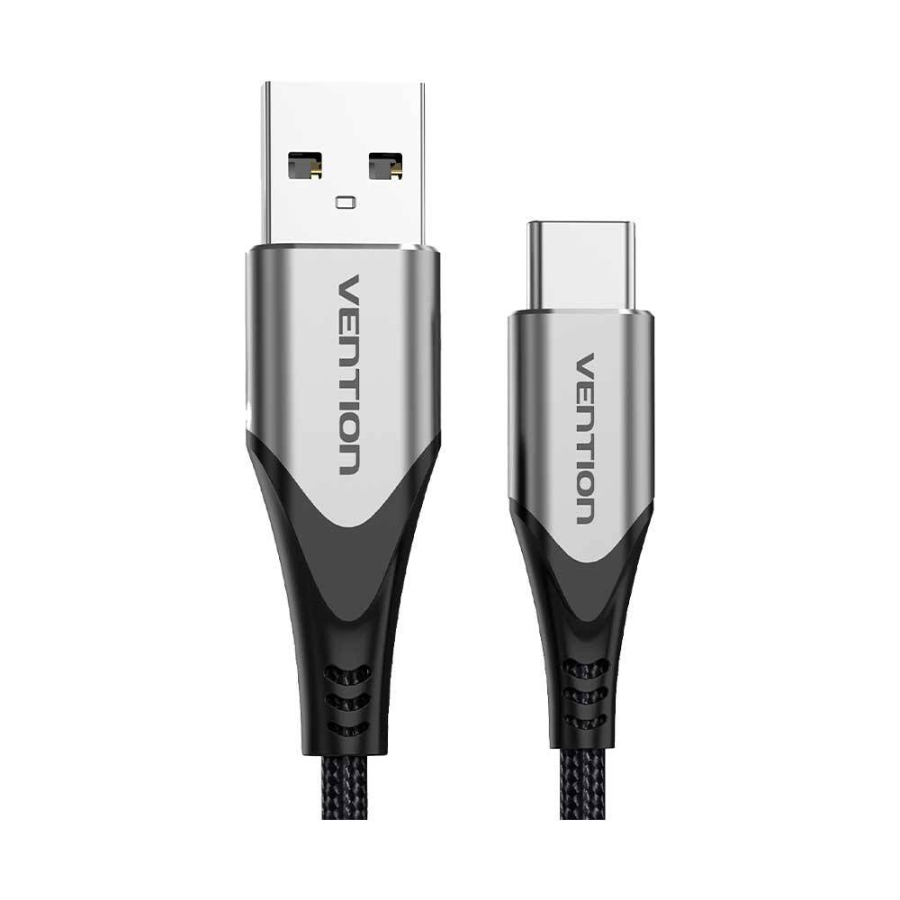 Vention 3A 60W Pamuk Örgülü Hızlı Şarj ve Data Kablosu COD Gri - 1