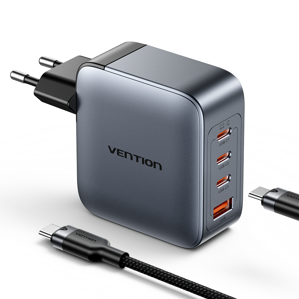 Vention Dash 100W Gan 5.0 Hızlı Şarj Adaptörü Gri - 3