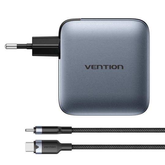Vention Dash 100W Gan 5.0 Hızlı Şarj Adaptörü Gri - 2
