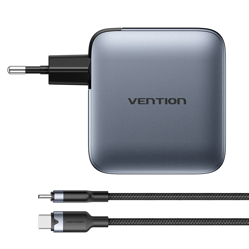 Vention Dash 100W Gan 5.0 Hızlı Şarj Adaptörü Gri - 2