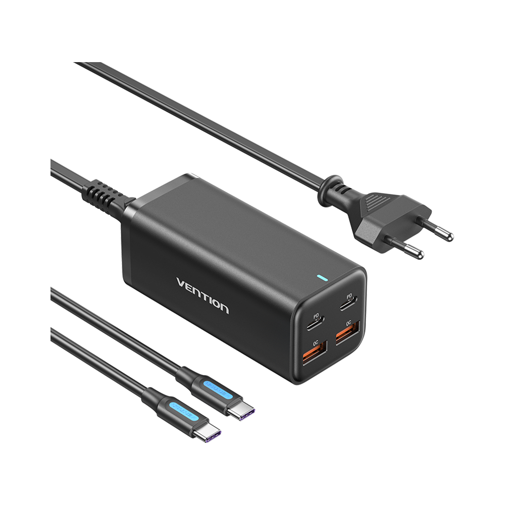 Vention Dash 100W Gan Hızlı Şarj İstasyonu FBS Siyah - 2