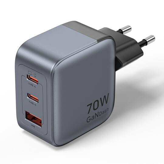 Vention Dash 70W Gan 5.0 Hızlı Şarj Adaptörü FEX Gri - 4