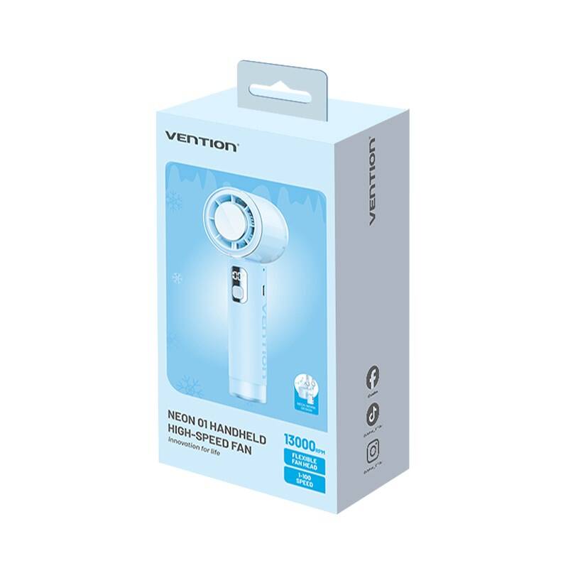 Vention Neon 01 Yüksek Hızlı Şarjlı El Fanı PBG Mavi - 1
