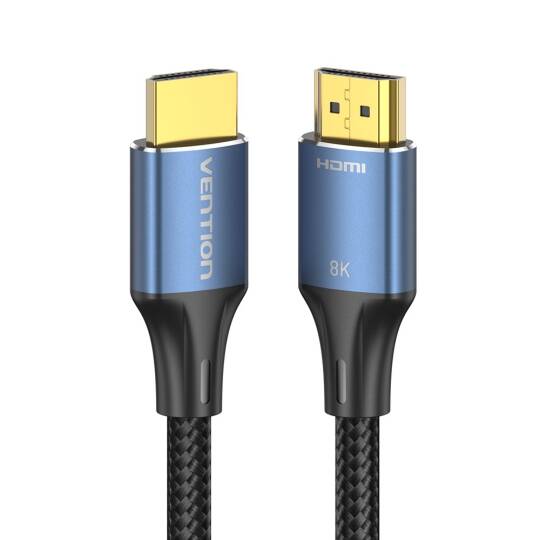 Vention Pamuk Örgülü HDMI 2.1 Kablo ALG Mavi - 3