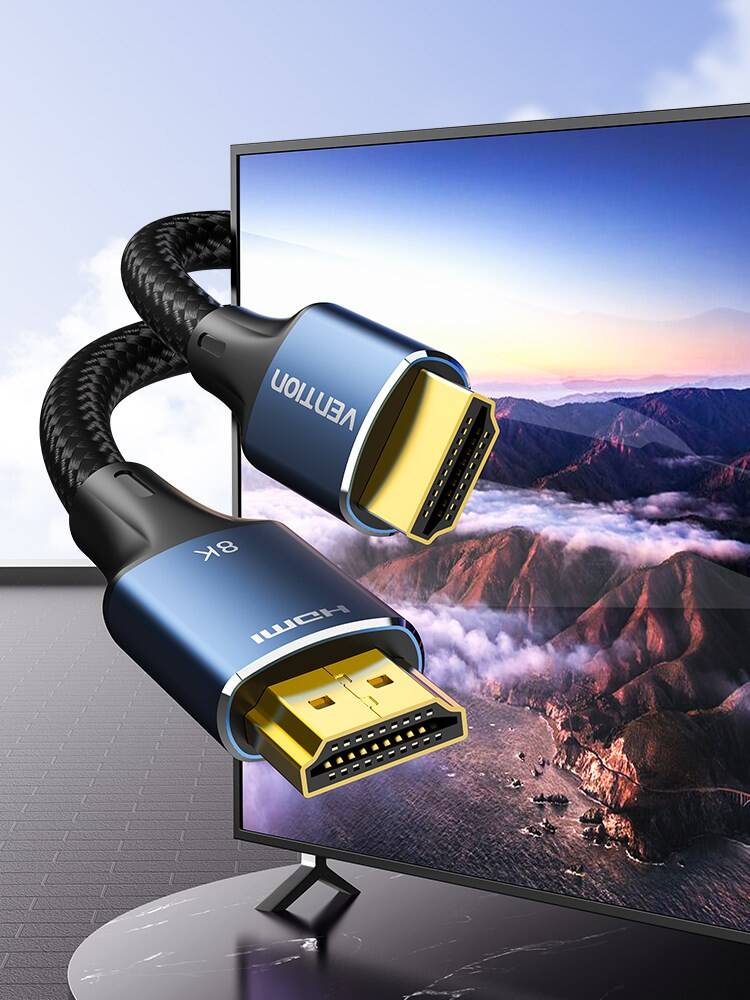 Vention Pamuk Örgülü HDMI 2.1 Kablo ALG Mavi - 1