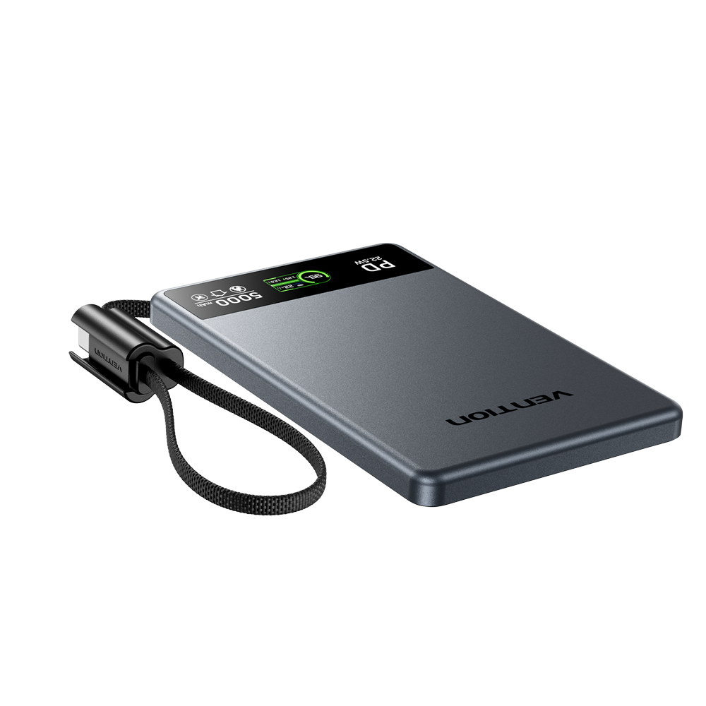 Vention Ultra Slim 5000 mAh 15W Powerbank FKK Gri - 1