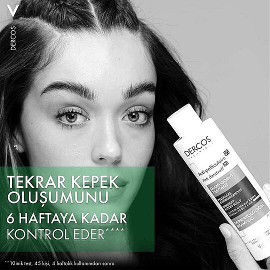 Vichy Dercos Anti Dandruff Hassas için Saç Derisi Kepek Karşıtı Şampuan 200 ml - 4