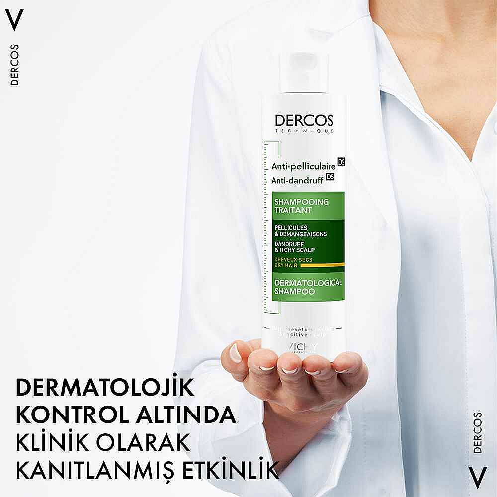 Vichy Dercos Anti Dandruff Kuru Saçlar için Kepek Karşıtı Şampuan 200 ml - 5