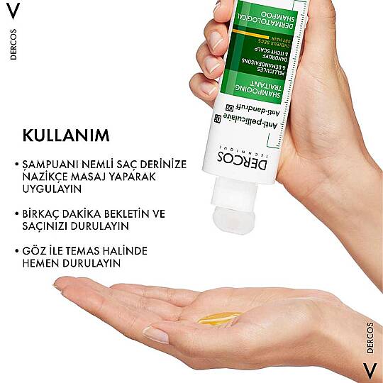Vichy Dercos Anti Dandruff Kuru Saçlar için Kepek Karşıtı Şampuan 200 ml - 2