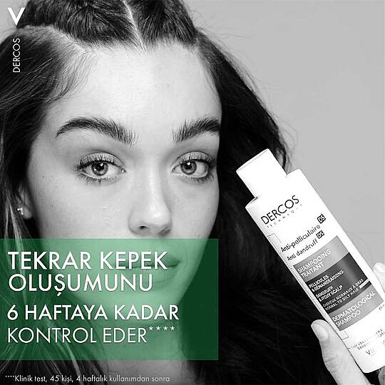 Vichy Dercos Anti Dandruff Kuru Saçlar için Kepek Karşıtı Şampuan 390 ml - 4