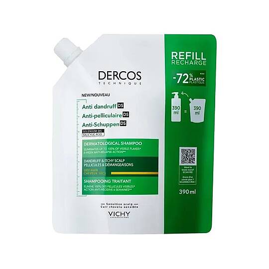 Vichy Dercos Anti Dandruff Kuru Saçlar için Kepek Karşıtı Şampuan Refill 390 ml