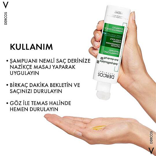 Vichy Dercos Anti Dandruff Normal ve Yağlı Saçlar için Kepek Karşıtı Şampuan 200 ml - 2