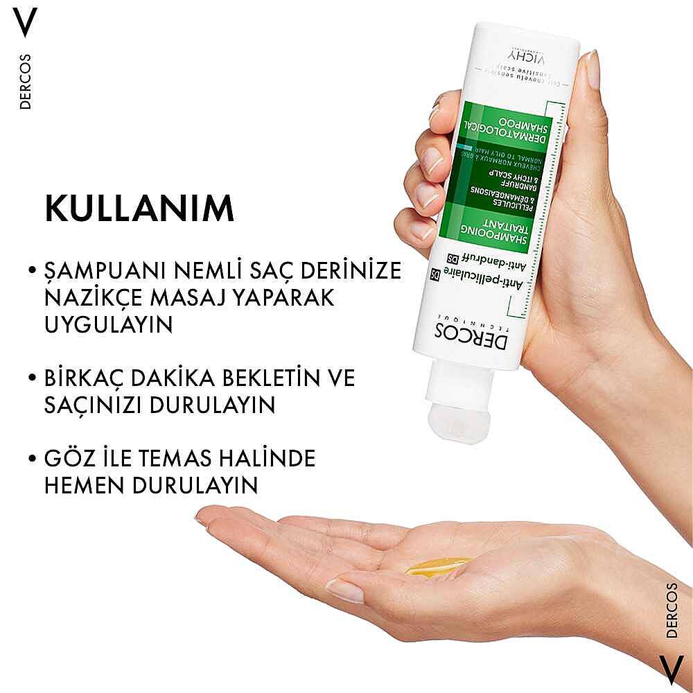 Vichy Dercos Anti Dandruff Normal ve Yağlı Saçlar için Kepek Karşıtı Şampuan 200 ml - 2