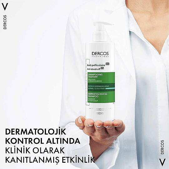 Vichy Dercos Anti-Dandruff Normal Ve Yağlı Saçlar için Kepek Karşıtı Şampuan 390 ml 2 Adet - 7