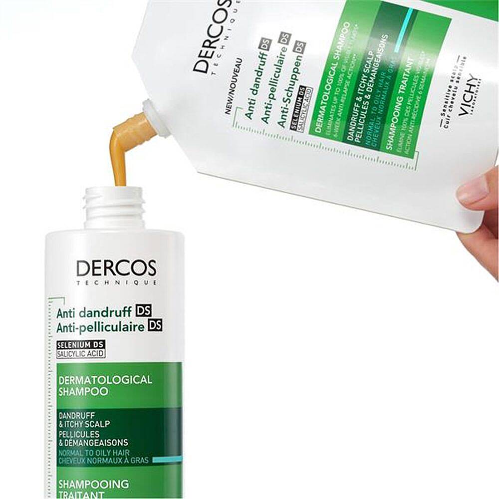 Vichy Dercos Anti Dandruff Normal ve Yağlı Saçlar için Kepek Karşıtı Şampuan Refill 390 ml - 2