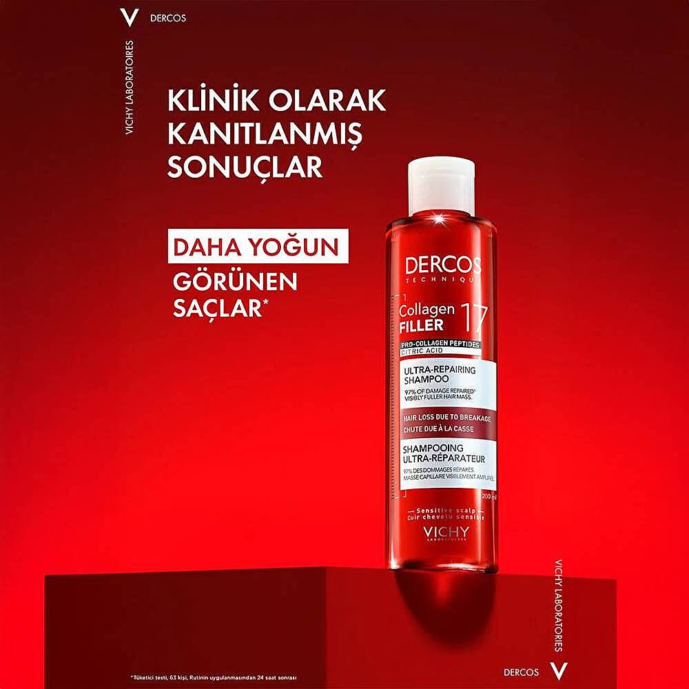 Vichy Dercos Collagen 17 Filler Şampuan 200 ml - 4