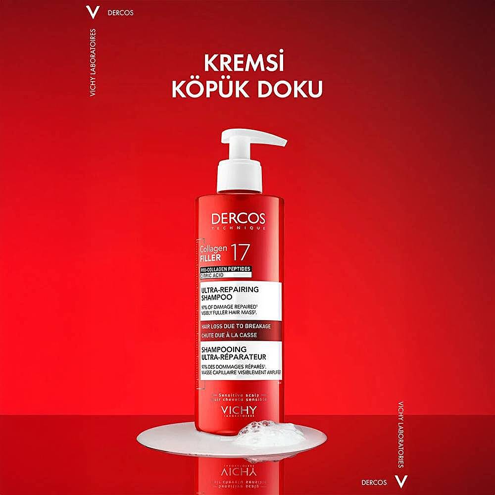 Vichy Dercos Collagen 17 Filler Şampuan 400 ml - 3