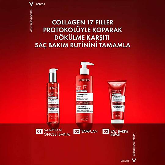 Vichy Dercos Collagen 17 Filler Şampuan Öncesi Bakım 150 ml - 3