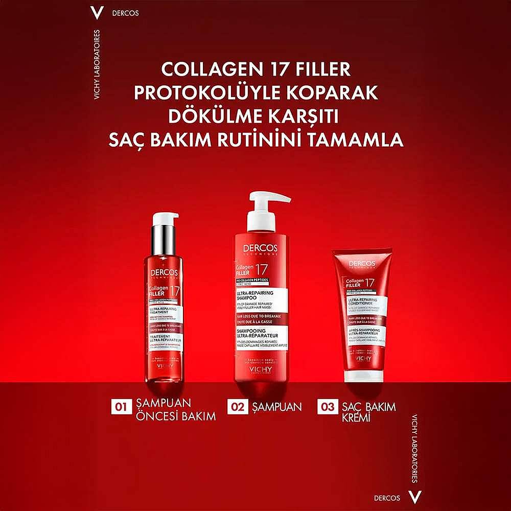 Vichy Dercos Collagen 17 Filler Şampuan Öncesi Bakım 150 ml - 3