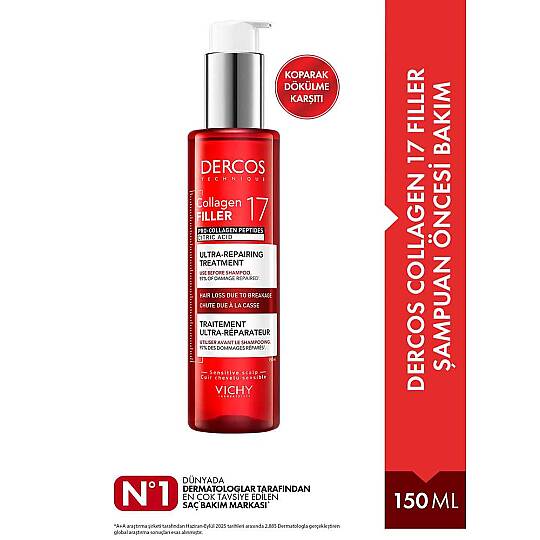 Vichy Dercos Collagen 17 Filler Şampuan Öncesi Bakım 150 ml - 2