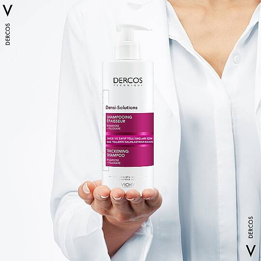 Vichy Dercos Densi-Solutions İnce ve Zayıf Saçlar için Dolgunlaştırıcı Şampuan 400 ml - 3