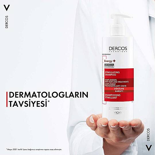 Vichy Dercos Energisant Saç Dökülmesine Karşı Şampuan 400 ml 2 Adet - 7
