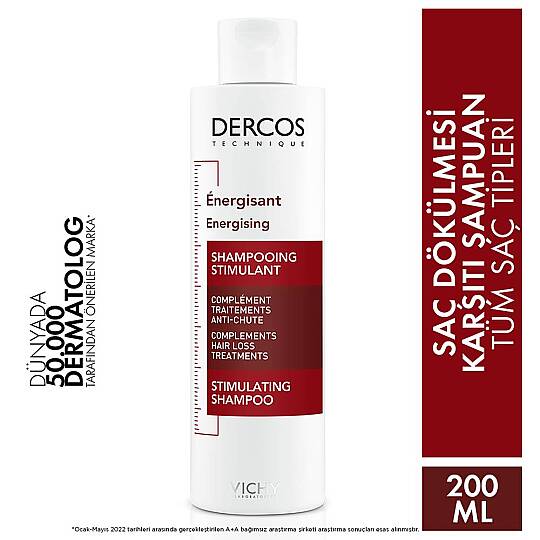 Vichy Dercos Energising Saç Dökülmesine Karşı Şampuan 200 ml - 4