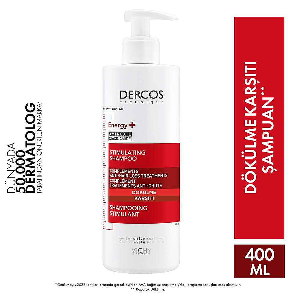 Vichy Dercos Energising Saç Dökülmesine Karşı Şampuan 400 ml - 9