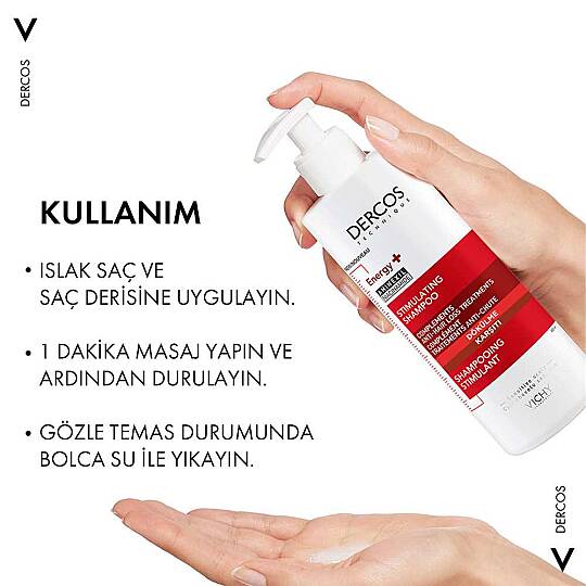 Vichy Dercos Energising Saç Dökülmesine Karşı Şampuan 400 ml - 4