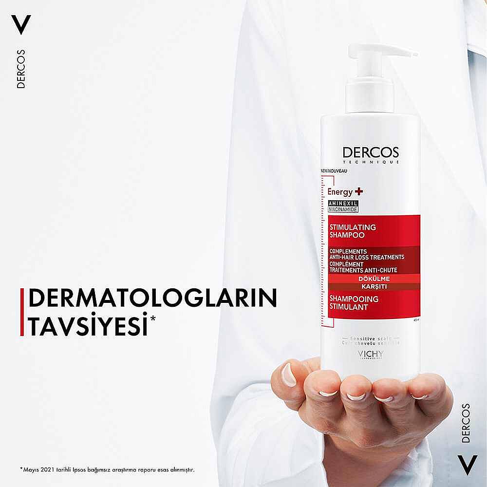 Vichy Dercos Energising Saç Dökülmesine Karşı Şampuan 400 ml - 3