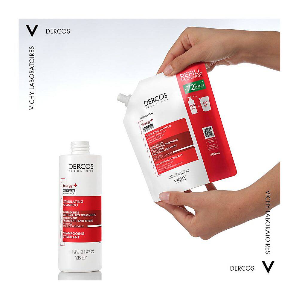Vichy Dercos Energising Saç Dökülmesine Karşı Şampuan Refill 400 ml - 2
