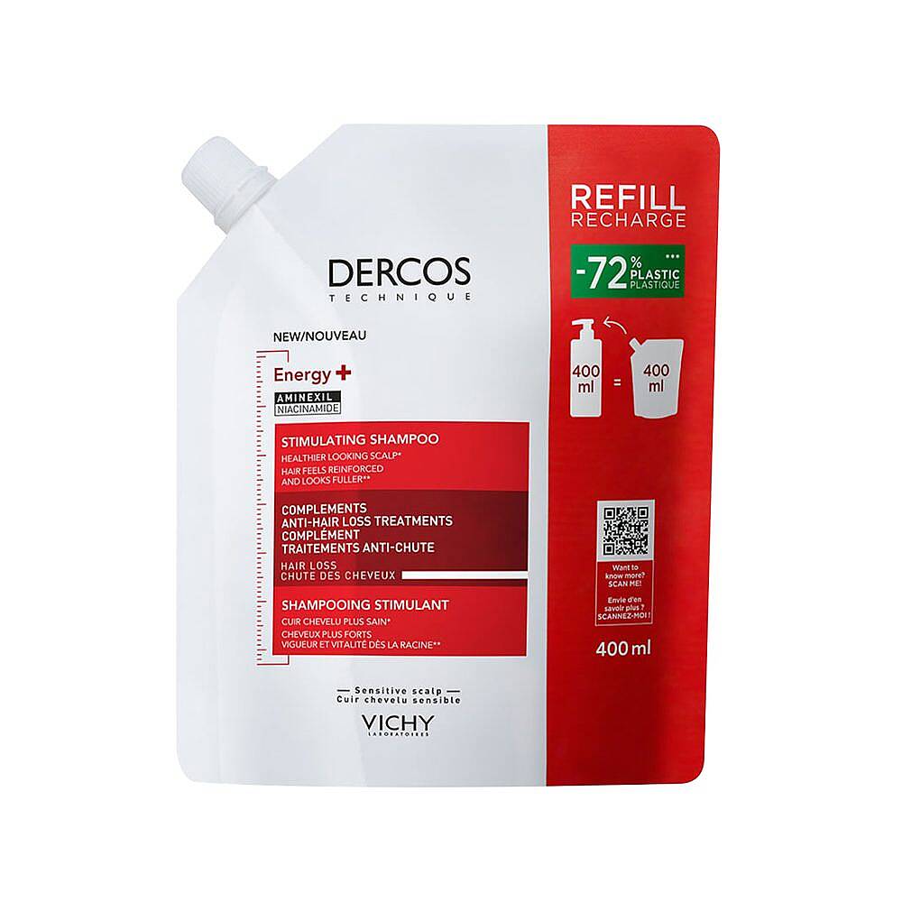 Vichy Dercos Energising Saç Dökülmesine Karşı Şampuan Refill 400 ml - 1