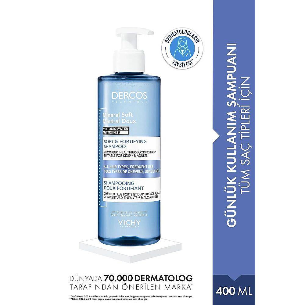 Vichy Dercos Mineral Soft Şampuan 400 ml - 3