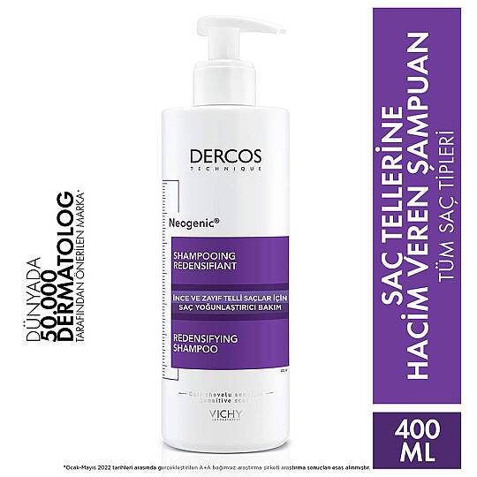 Vichy Dercos Neogenic Saç Yoğunlaştırıcı Şampuan 400 ml - 5