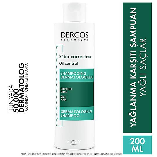 Vichy Dercos Oil Control Aşırı Yağlanma Karşıtı Bakım Şampuanı 200 ml - 4