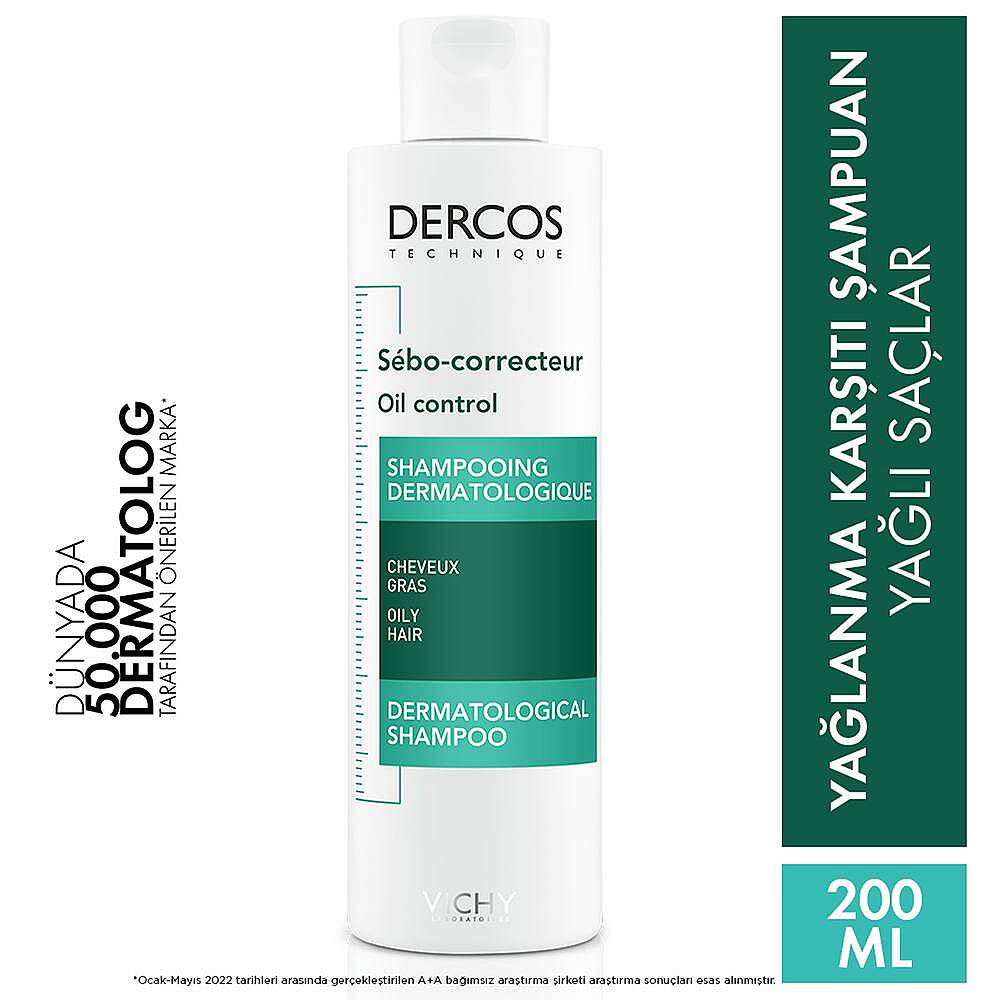 Vichy Dercos Oil Control Aşırı Yağlanma Karşıtı Bakım Şampuanı 200 ml - 4