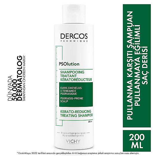 Vichy Dercos PSOlution Pullanmaya Karşı Soyucu Etkili Bakım Şampuanı 200 ml - 8