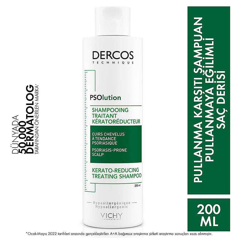 Vichy Dercos PSOlution Pullanmaya Karşı Soyucu Etkili Bakım Şampuanı 200 ml - 8