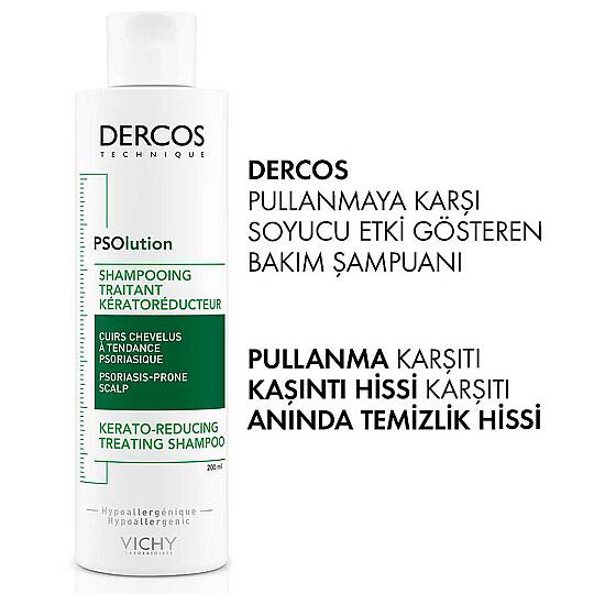 Vichy Dercos PSOlution Pullanmaya Karşı Soyucu Etkili Bakım Şampuanı 200 ml - 7
