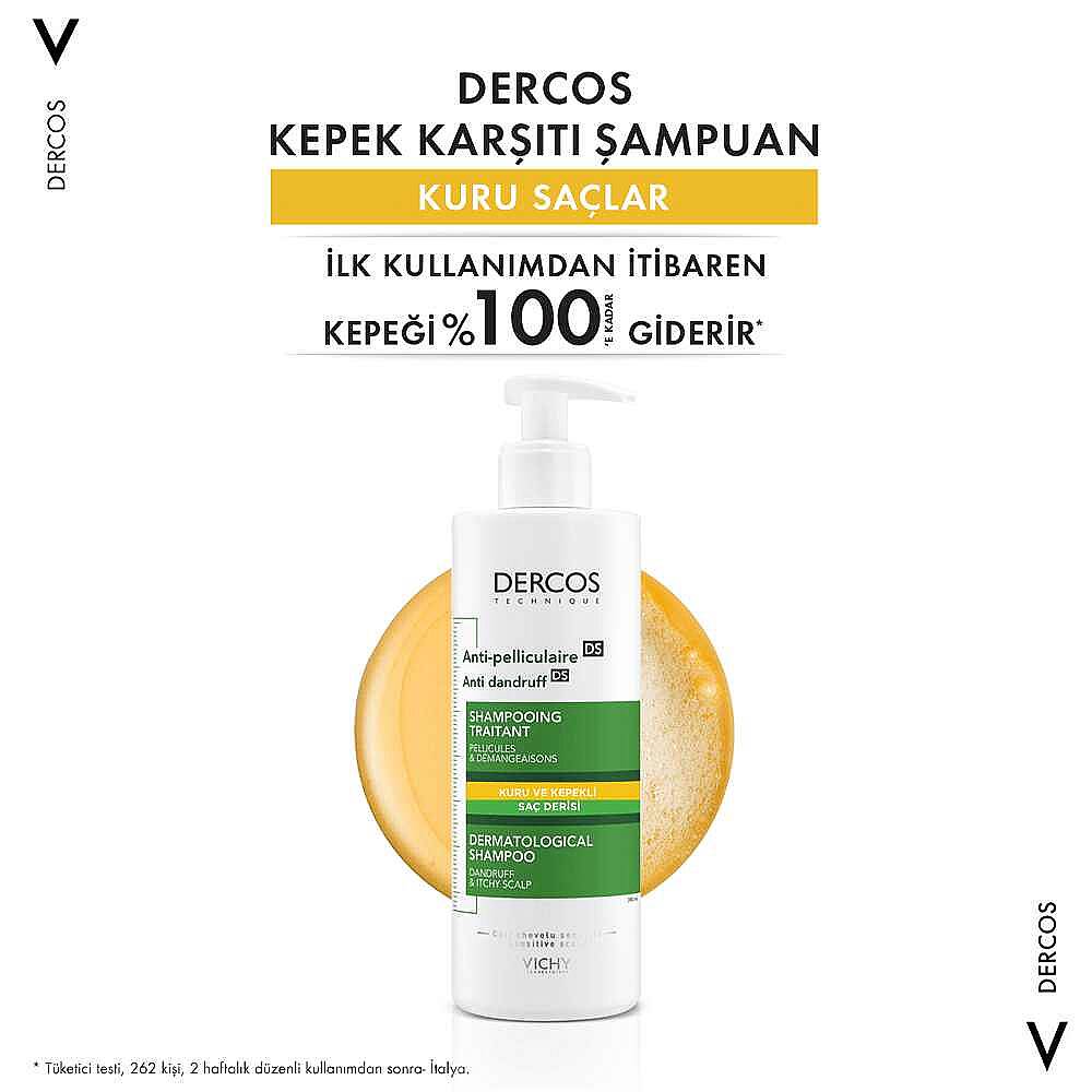 Vichy Kuru Saçlar İçin Kepek Karşıtı Şampuan & Refill Seti - 2