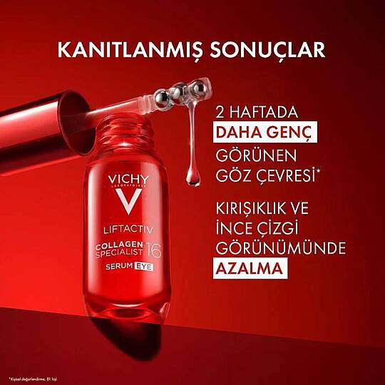 Vichy Liftactiv Collagen Specialist 16 Göz Çevresi Bakım Serumu 15 ml - 9